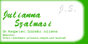 julianna szalmasi business card