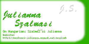 julianna szalmasi business card